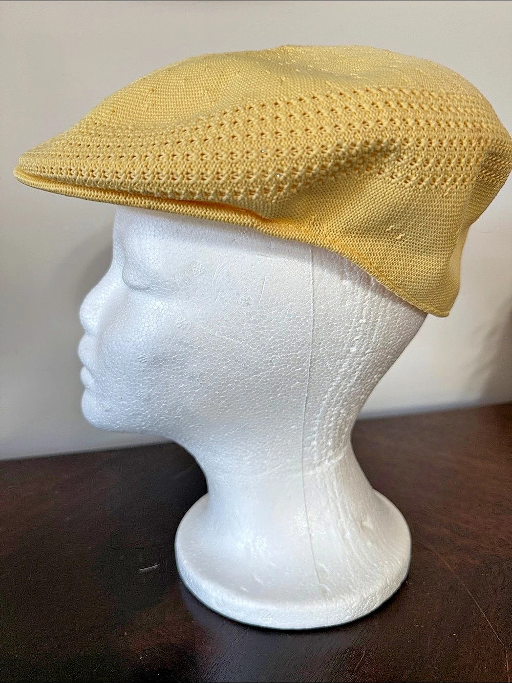Kangol Tropic 504 Ventair Flat Cap Yellow Knit Hat